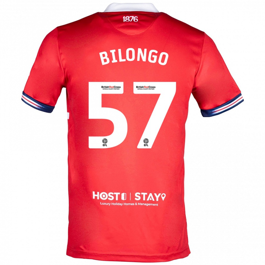 Dames Bryant Bilongo #57 Rood Thuisshirt Thuistenue 2023/24 T-Shirt