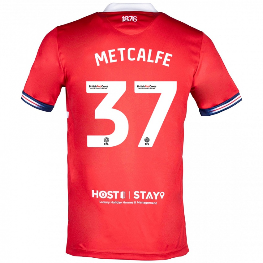 Dames Max Metcalfe #37 Rood Thuisshirt Thuistenue 2023/24 T-Shirt