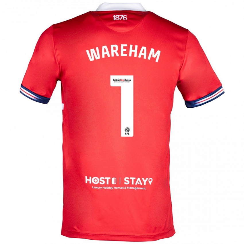 Dames Laura Wareham #1 Rood Thuisshirt Thuistenue 2023/24 T-Shirt