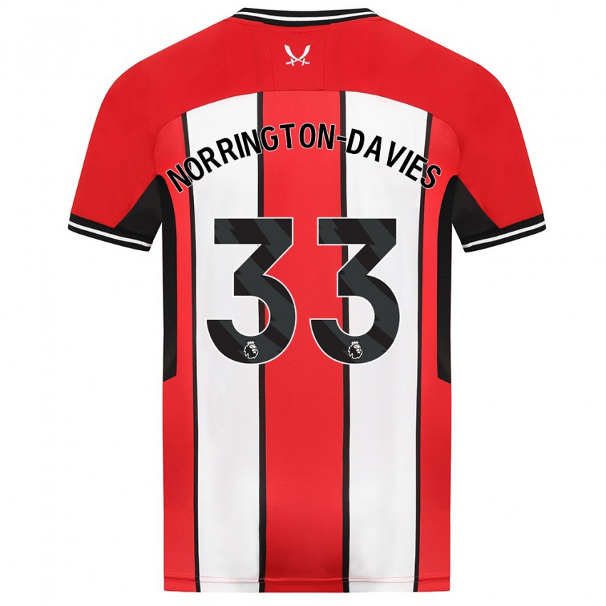 Dames Rhys Norrington-Davies #33 Rood Thuisshirt Thuistenue 2023/24 T-Shirt