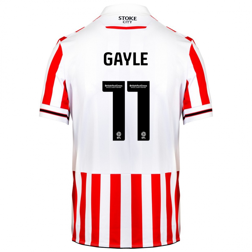 Dames Dwight Gayle #11 Rood Wit Thuisshirt Thuistenue 2023/24 T-Shirt