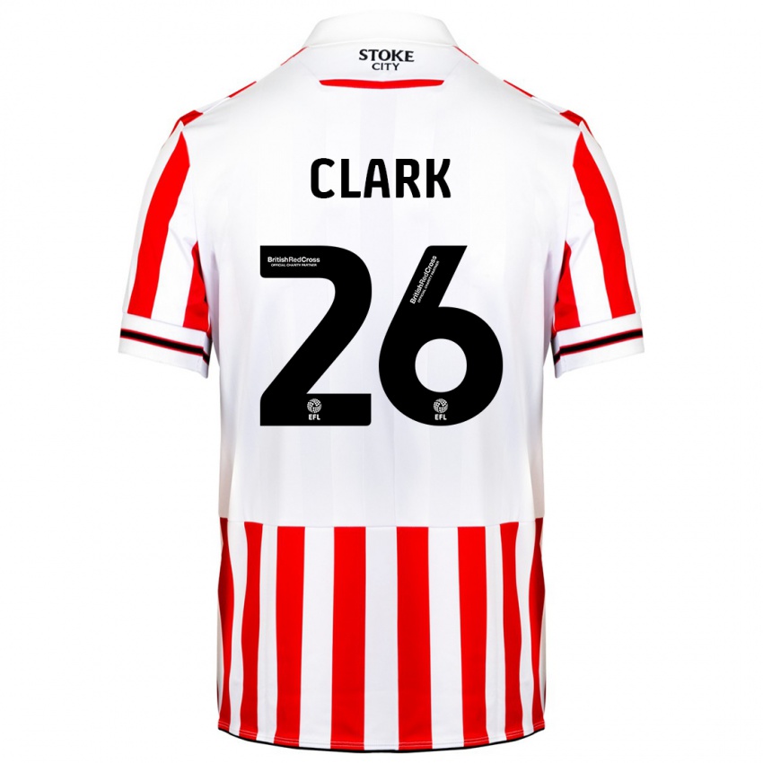 Dames Ciaran Clark #26 Rood Wit Thuisshirt Thuistenue 2023/24 T-Shirt