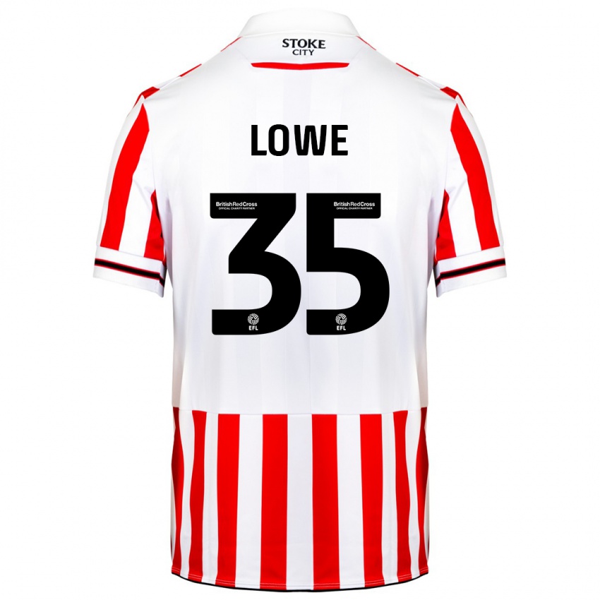 Dames Nathan Lowe #35 Rood Wit Thuisshirt Thuistenue 2023/24 T-Shirt