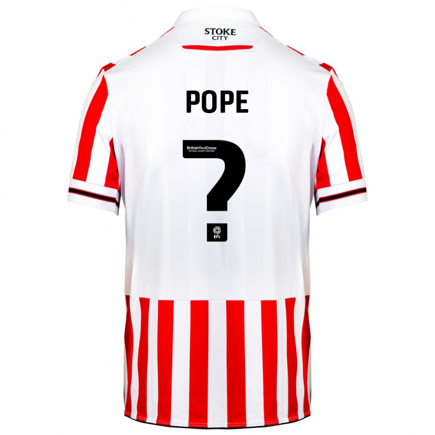 Dames Ollie Pope #0 Rood Wit Thuisshirt Thuistenue 2023/24 T-Shirt