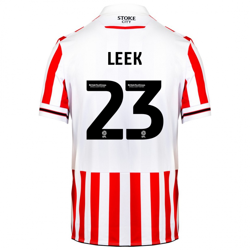 Dames Ellie Leek #23 Rood Wit Thuisshirt Thuistenue 2023/24 T-Shirt