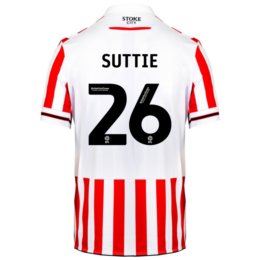 Dames Arabella Suttie #26 Rood Wit Thuisshirt Thuistenue 2023/24 T-Shirt