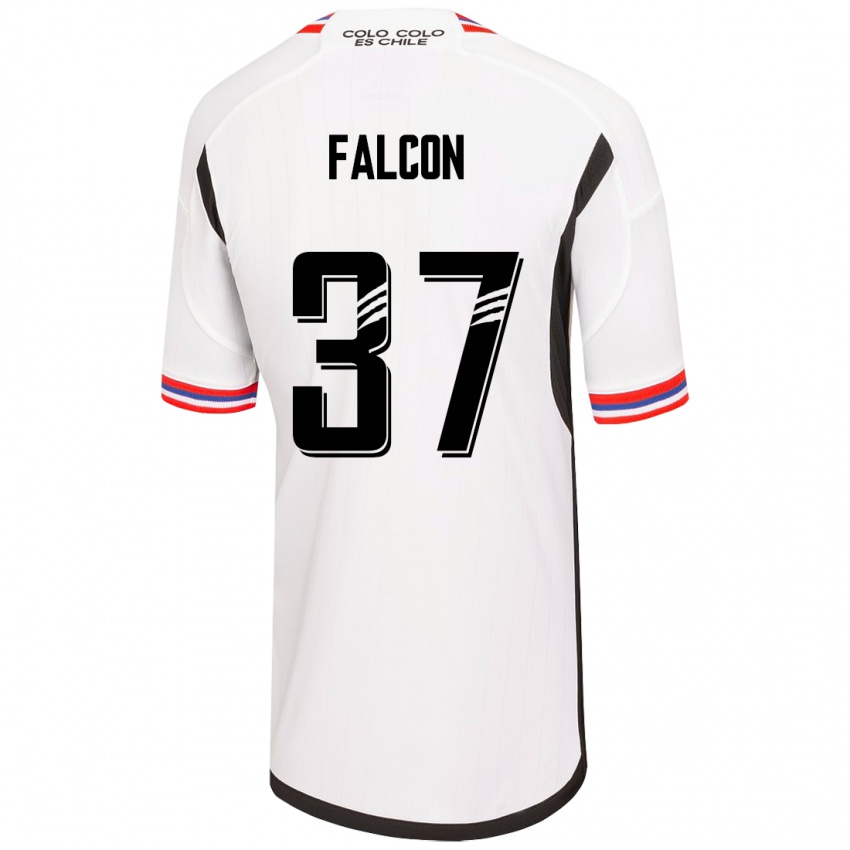 Dames Maximiliano Falcón #37 Wit Thuisshirt Thuistenue 2023/24 T-Shirt