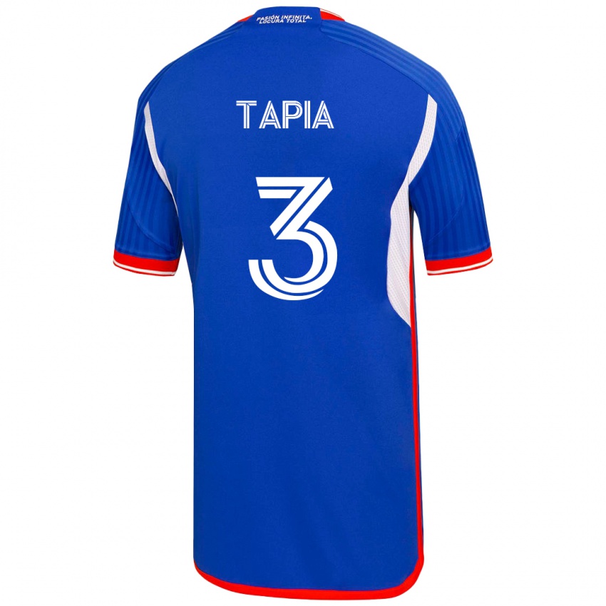 Dames Ignacio Tapia #3 Blauw Thuisshirt Thuistenue 2023/24 T-Shirt
