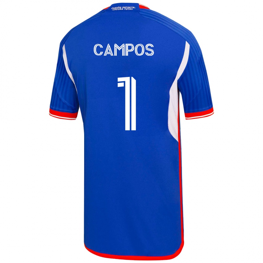 Dames Natalia Campos #1 Blauw Thuisshirt Thuistenue 2023/24 T-Shirt