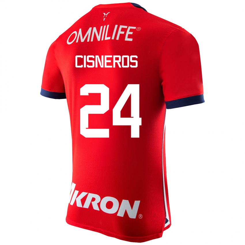 Dames Carlos Cisneros #24 Rood Thuisshirt Thuistenue 2023/24 T-Shirt
