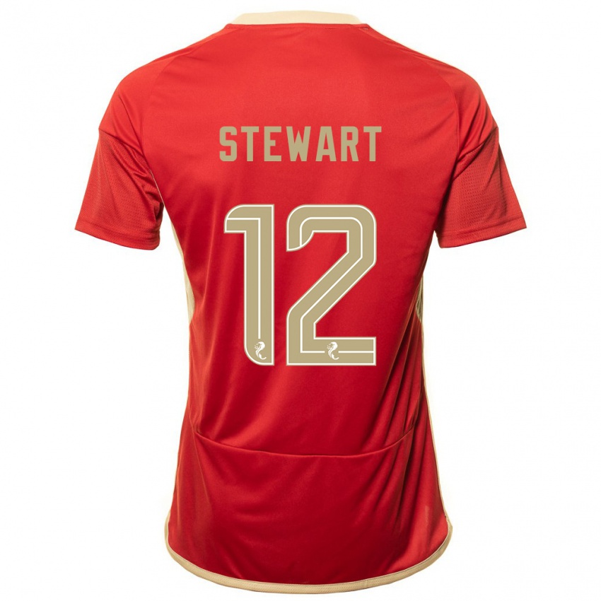 Dames Hannah Stewart #12 Rood Thuisshirt Thuistenue 2023/24 T-Shirt