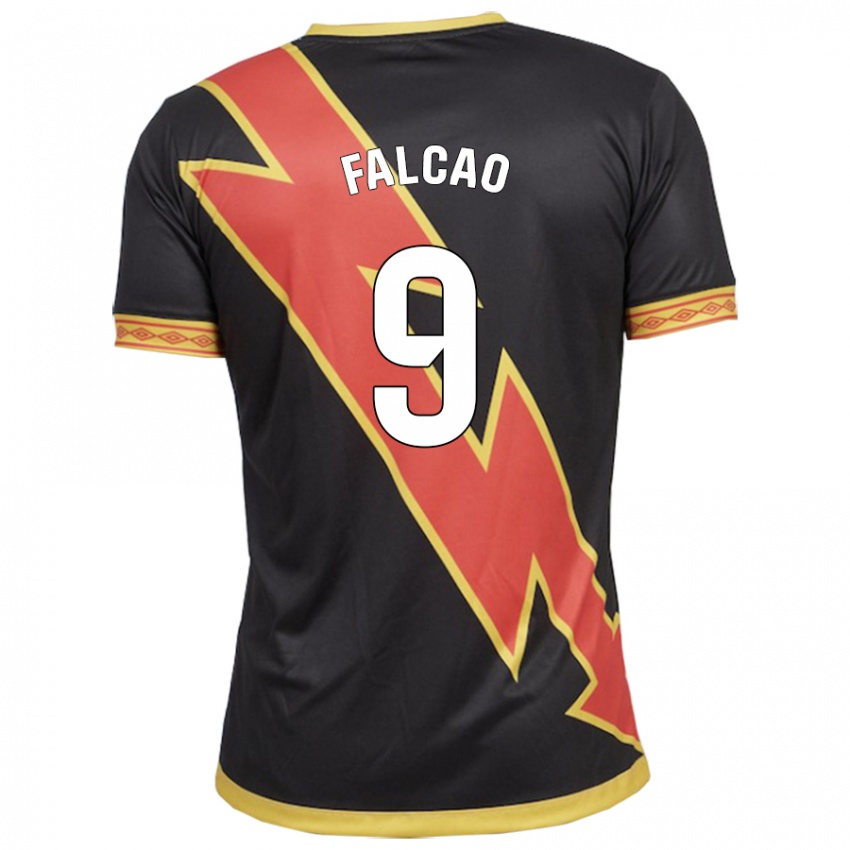 Dames Radamel Falcao #9 Zwart Uitshirt Uittenue 2023/24 T-Shirt