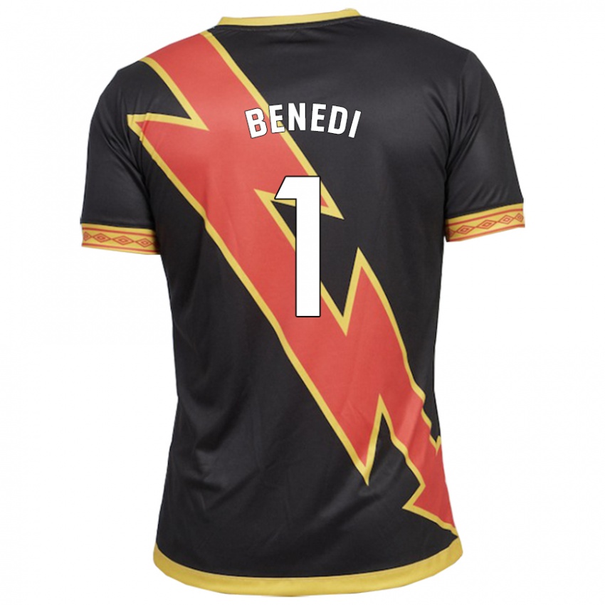 Dames Miguel Benedi #1 Zwart Uitshirt Uittenue 2023/24 T-Shirt