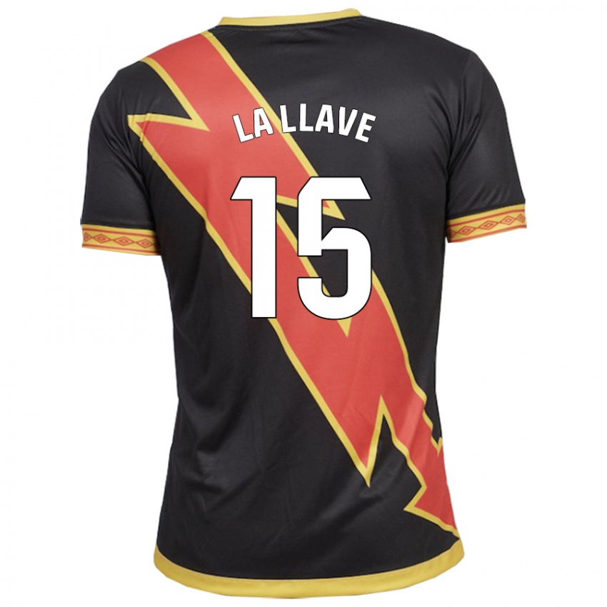 Dames Kevin De La Llave #15 Zwart Uitshirt Uittenue 2023/24 T-Shirt