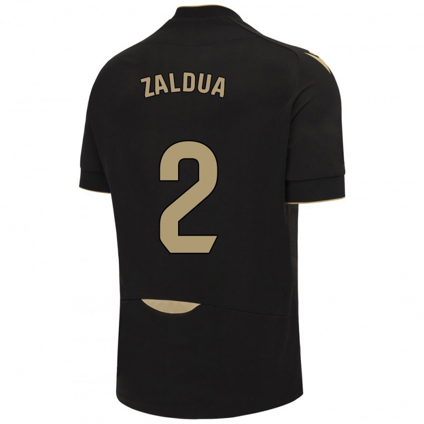 Dames Joseba Zaldua #2 Zwart Uitshirt Uittenue 2023/24 T-Shirt