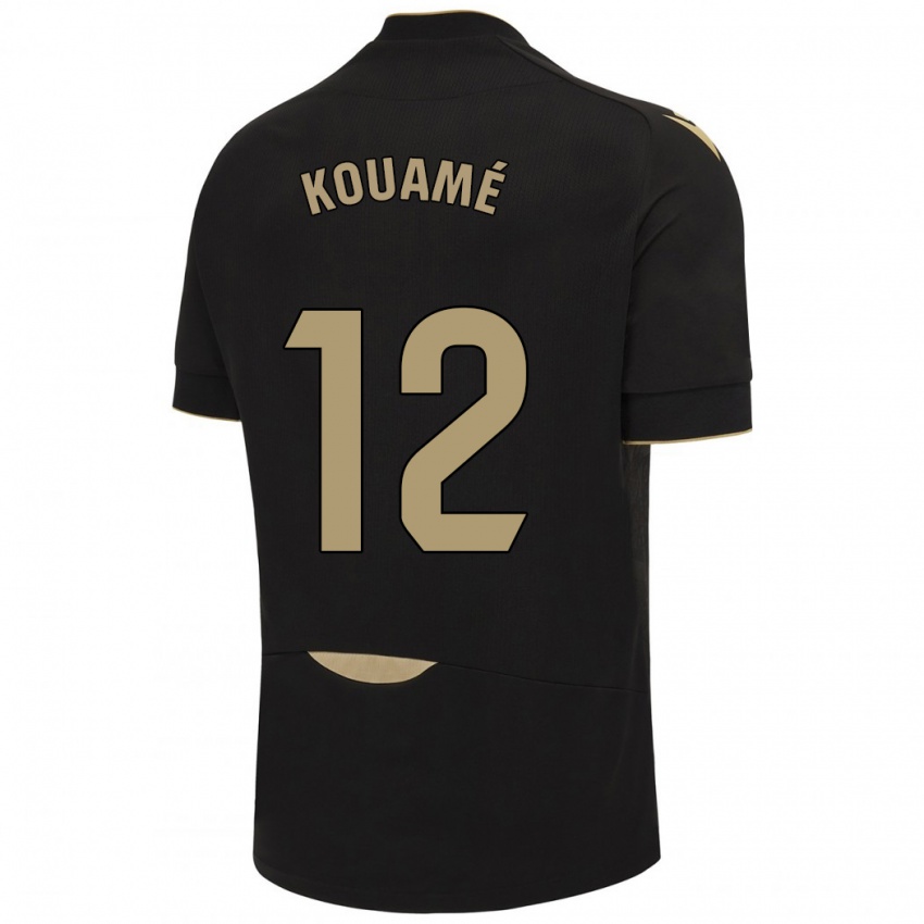 Dames Rominigue Kouamé #12 Zwart Uitshirt Uittenue 2023/24 T-Shirt