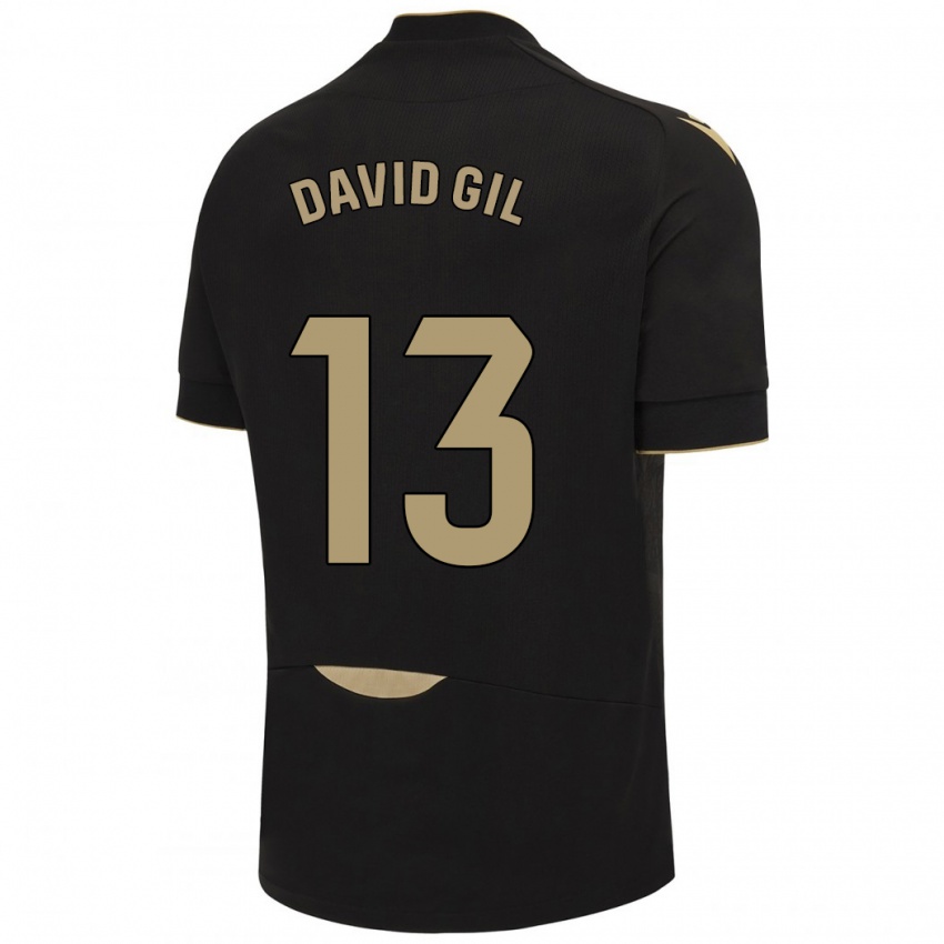 Dames David Gil #13 Zwart Uitshirt Uittenue 2023/24 T-Shirt