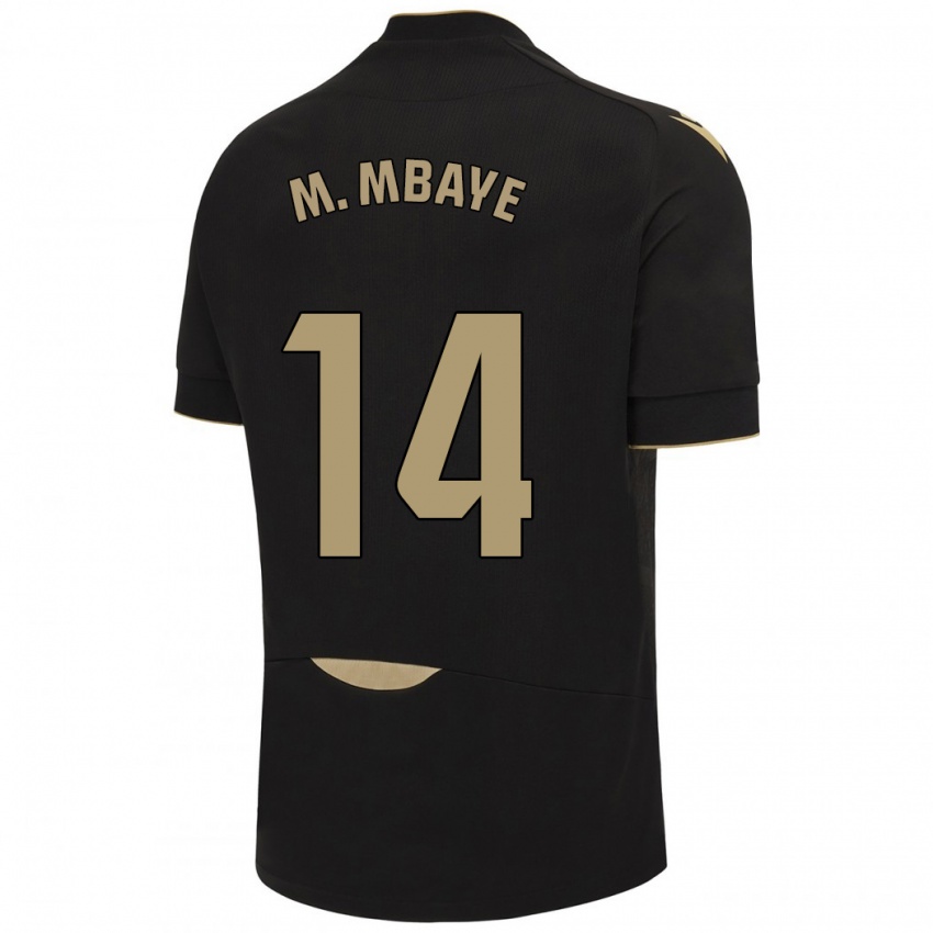 Dames Momo Mbaye #14 Zwart Uitshirt Uittenue 2023/24 T-Shirt