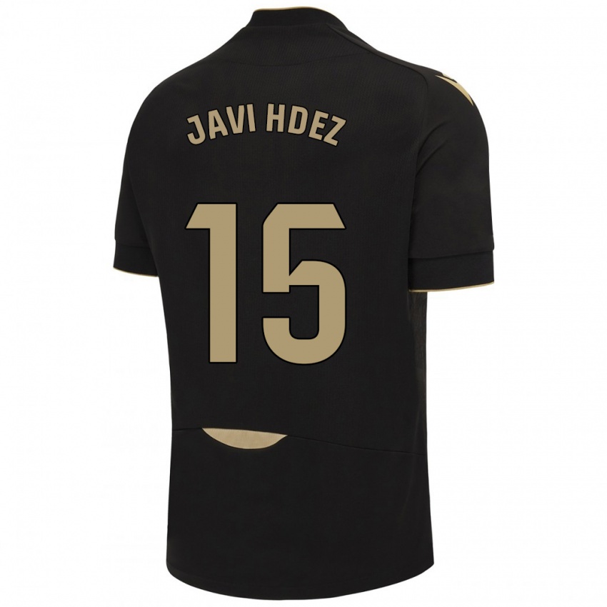 Dames Javi Hernández #15 Zwart Uitshirt Uittenue 2023/24 T-Shirt