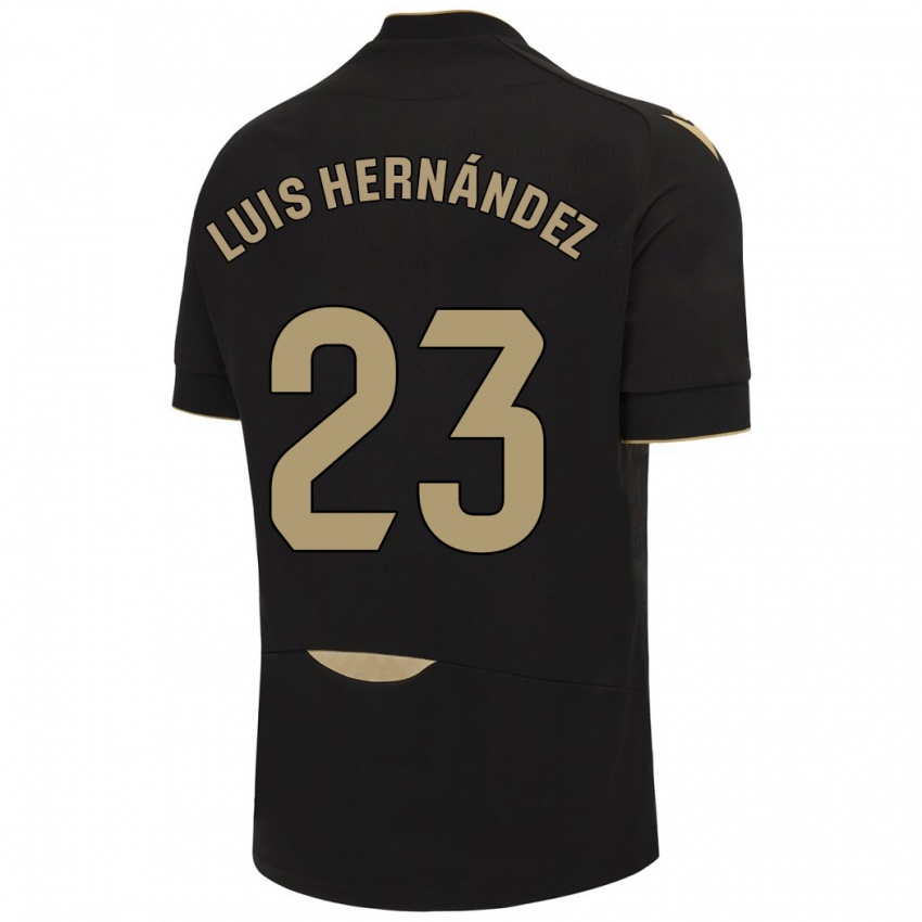 Dames Luis Hernández #23 Zwart Uitshirt Uittenue 2023/24 T-Shirt