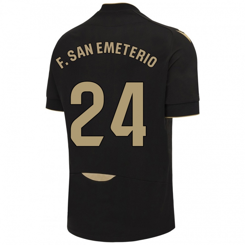 Dames Fede San Emeterio #24 Zwart Uitshirt Uittenue 2023/24 T-Shirt