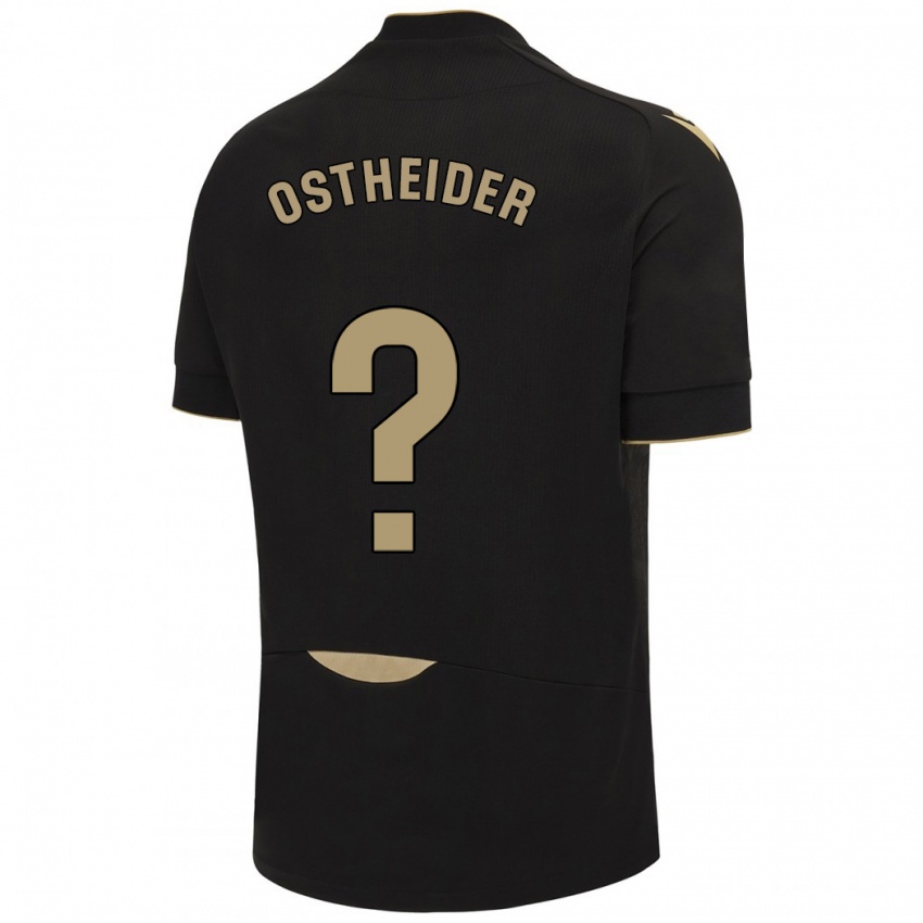 Dames Joachim Ostheider #0 Zwart Uitshirt Uittenue 2023/24 T-Shirt