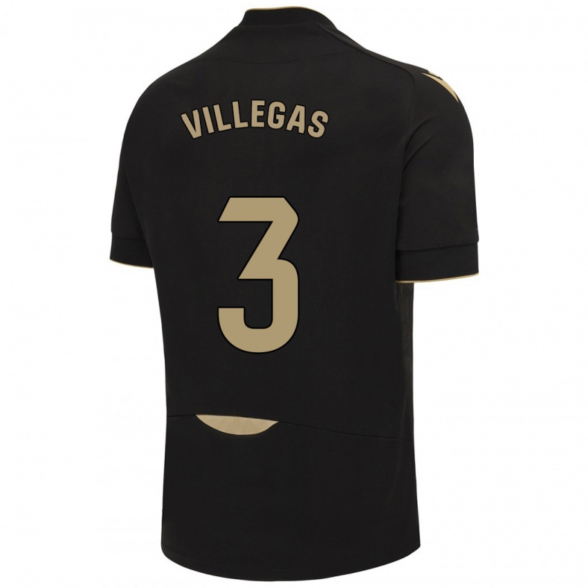 Dames Virginia Villegas Rico #3 Zwart Uitshirt Uittenue 2023/24 T-Shirt