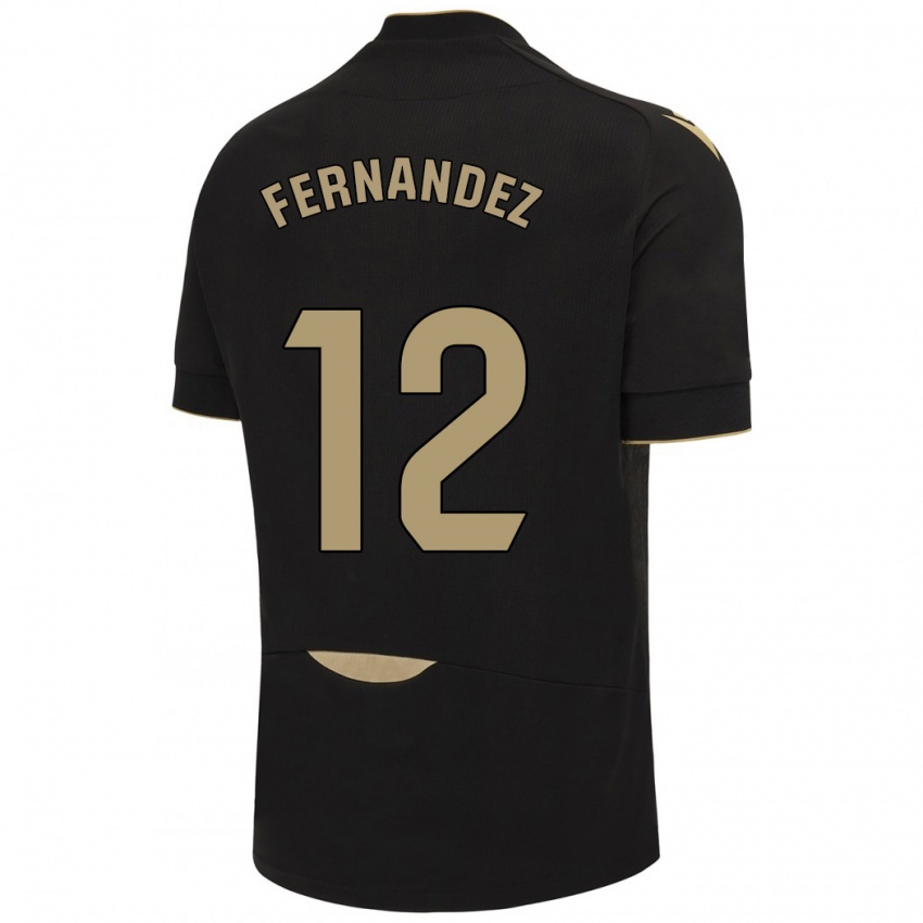 Dames Sandra Fernández León #12 Zwart Uitshirt Uittenue 2023/24 T-Shirt