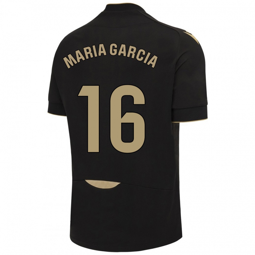 Dames Maria García Fernández #16 Zwart Uitshirt Uittenue 2023/24 T-Shirt