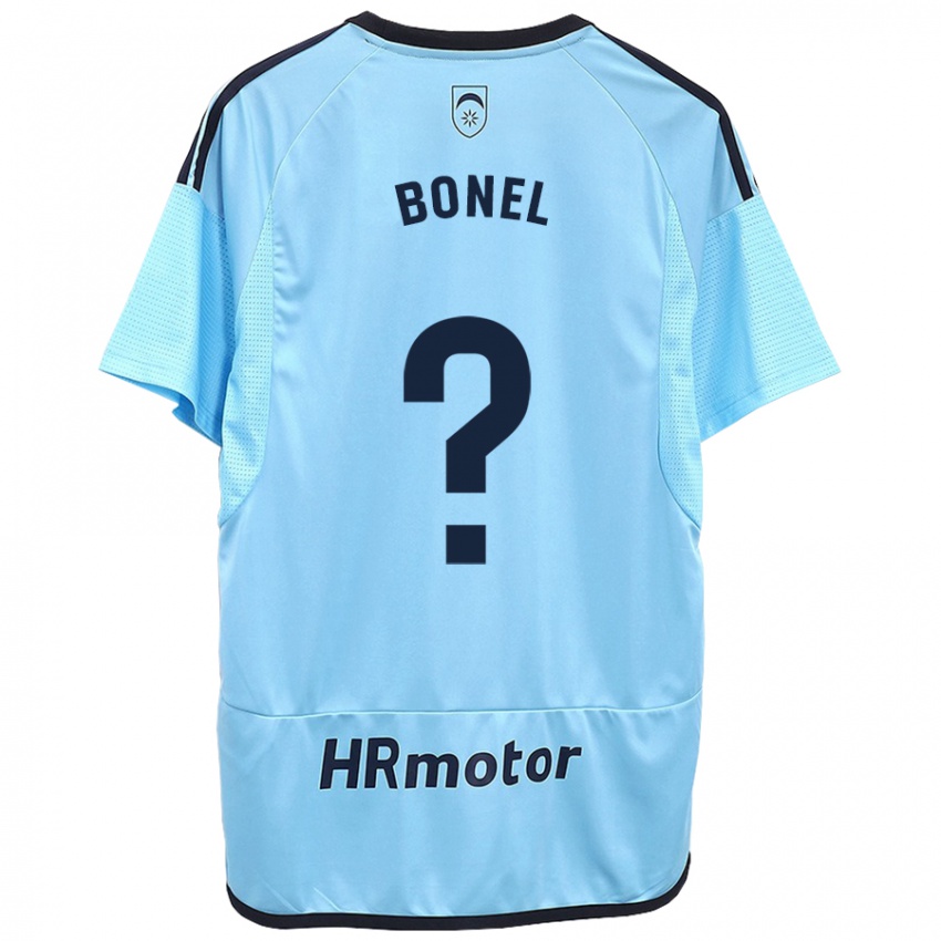 Dames Aimar Bonel #0 Blauw Uitshirt Uittenue 2023/24 T-Shirt