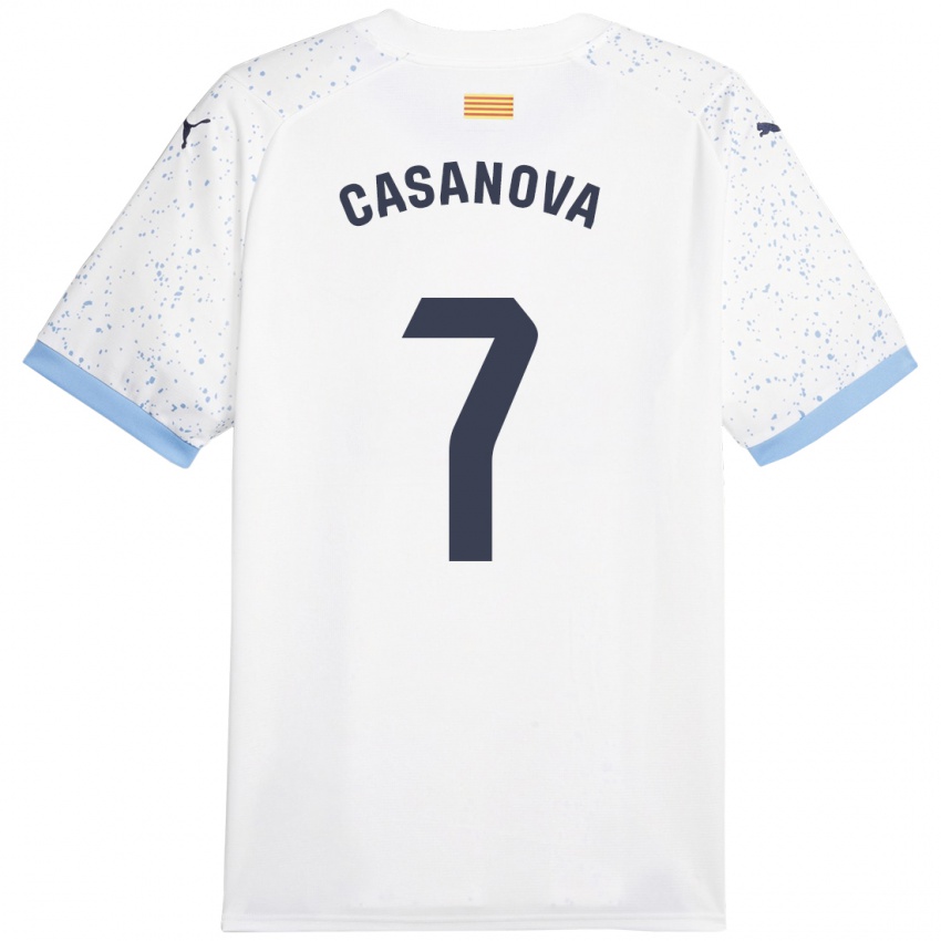 Dames Àstrid Casanova #7 Wit Uitshirt Uittenue 2023/24 T-Shirt