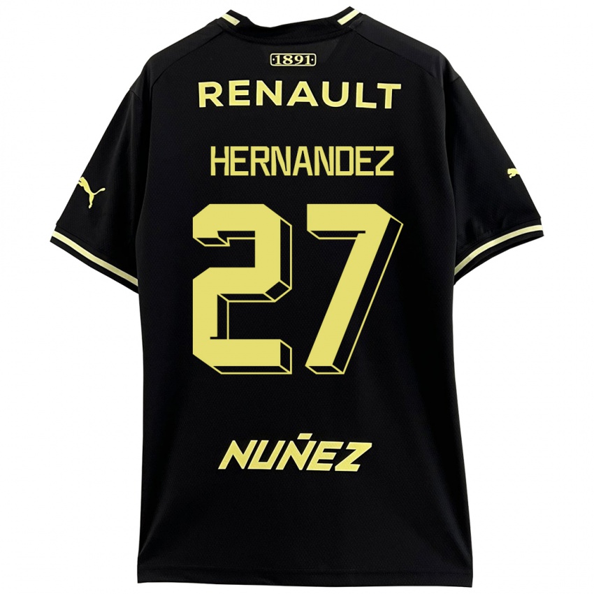 Dames Lucas Hernández #27 Zwart Uitshirt Uittenue 2023/24 T-Shirt