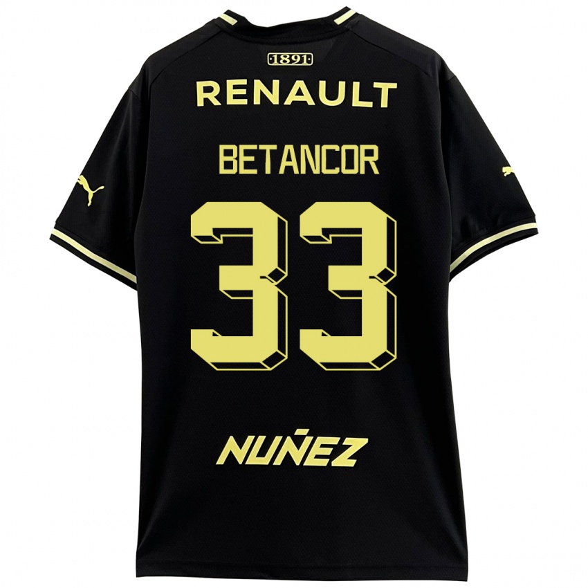 Dames Bruno Betancor #33 Zwart Uitshirt Uittenue 2023/24 T-Shirt