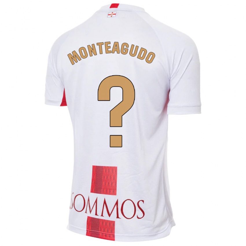 Dames Miguel Monteagudo #0 Wit Uitshirt Uittenue 2023/24 T-Shirt