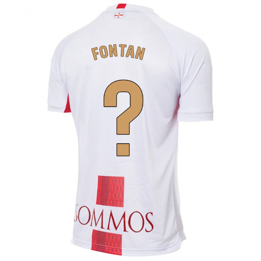 Dames Nico Fontán #0 Wit Uitshirt Uittenue 2023/24 T-Shirt