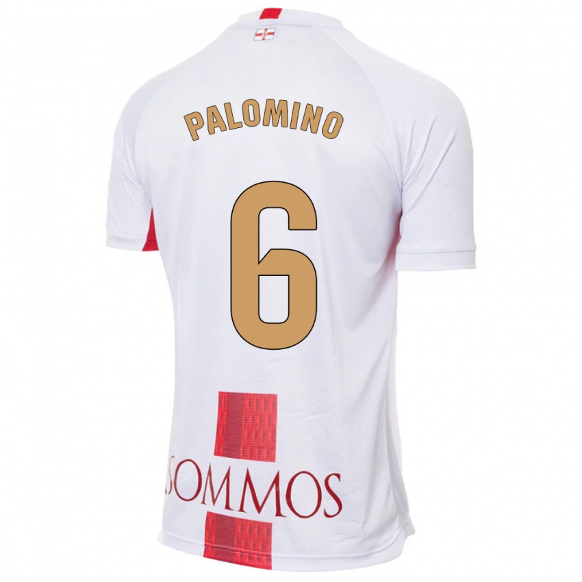 Dames Yolanda Palomino #6 Wit Uitshirt Uittenue 2023/24 T-Shirt