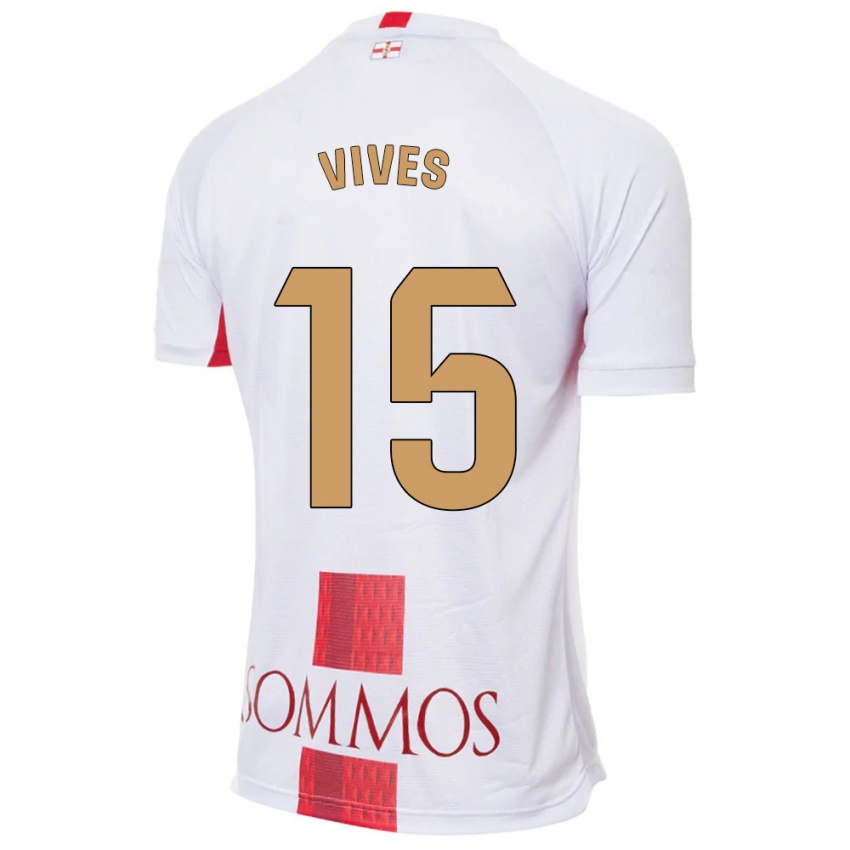 Dames Helena Vives #15 Wit Uitshirt Uittenue 2023/24 T-Shirt