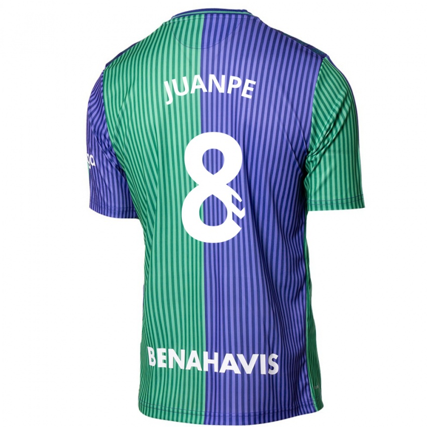 Dames Juanpe #8 Groen Blauw Uitshirt Uittenue 2023/24 T-Shirt