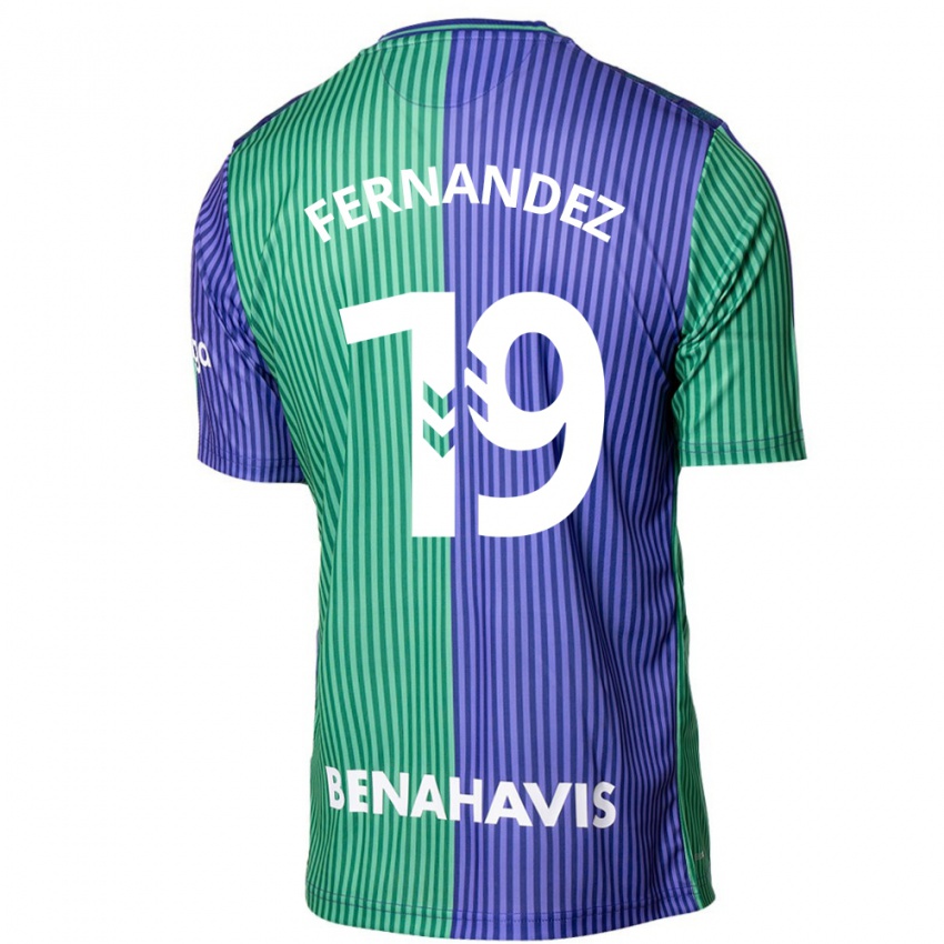 Dames Roberto Fernández #19 Groen Blauw Uitshirt Uittenue 2023/24 T-Shirt