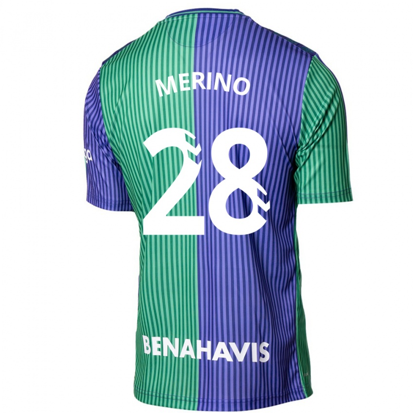 Dames Izan Merino #28 Groen Blauw Uitshirt Uittenue 2023/24 T-Shirt