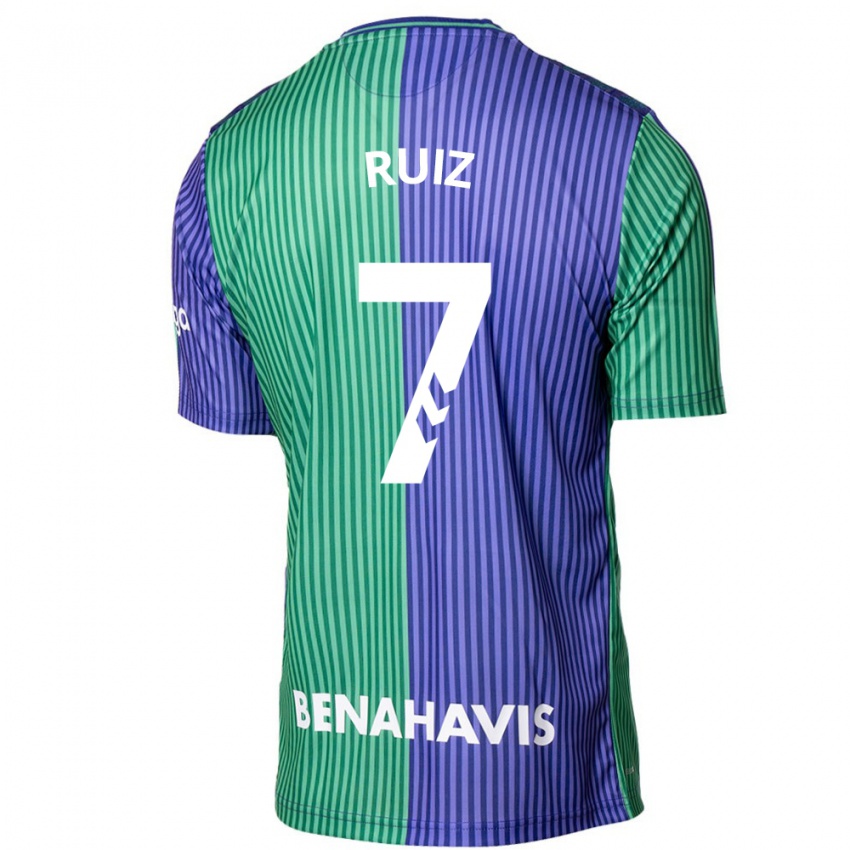 Dames María Ruiz #7 Groen Blauw Uitshirt Uittenue 2023/24 T-Shirt