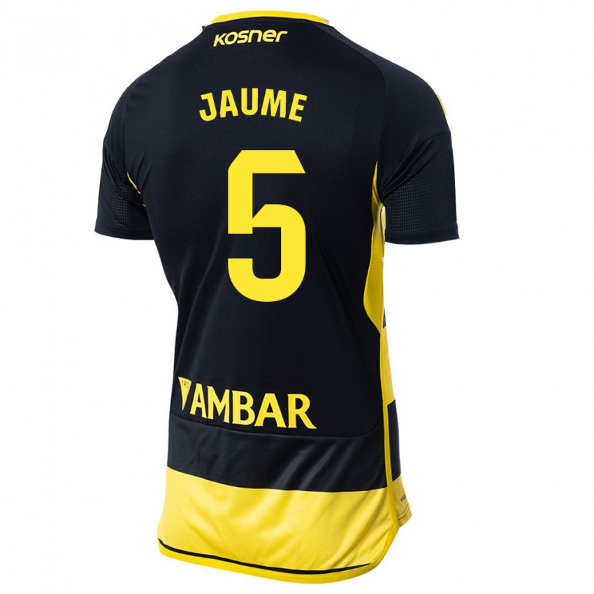 Dames Jaume Grau #5 Zwart Geel Uitshirt Uittenue 2023/24 T-Shirt