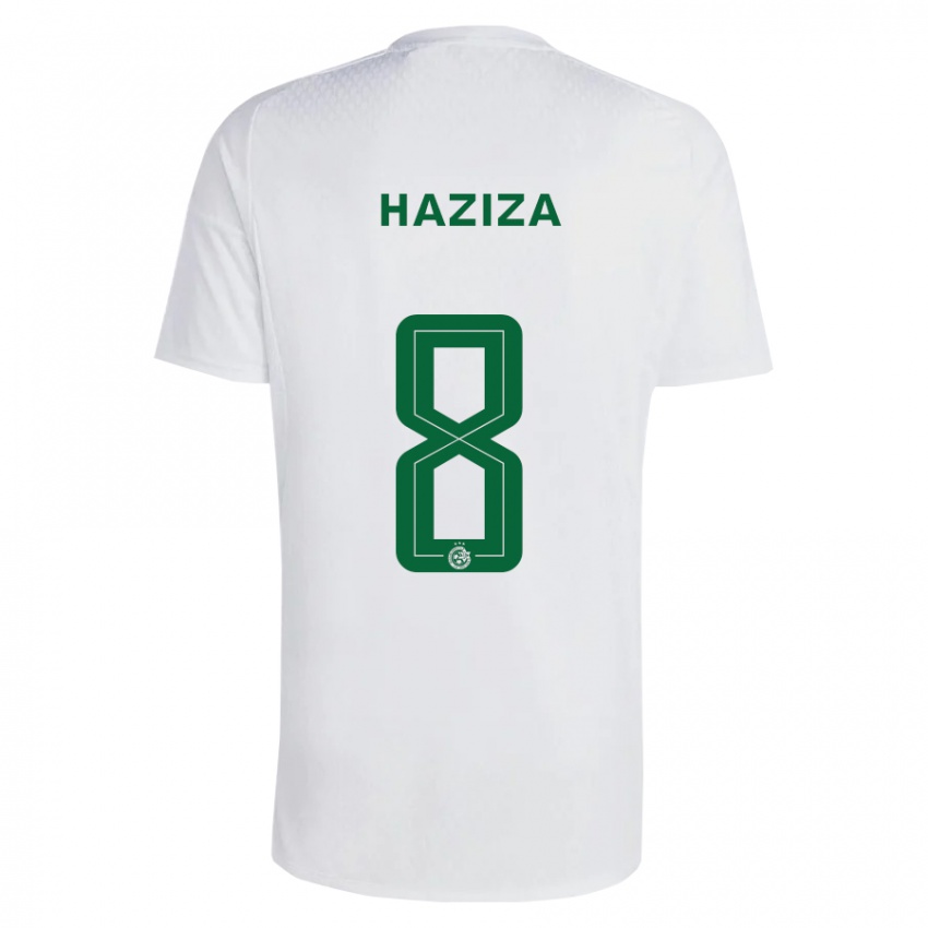 Dames Dolev Haziza #8 Groen Blauw Uitshirt Uittenue 2023/24 T-Shirt