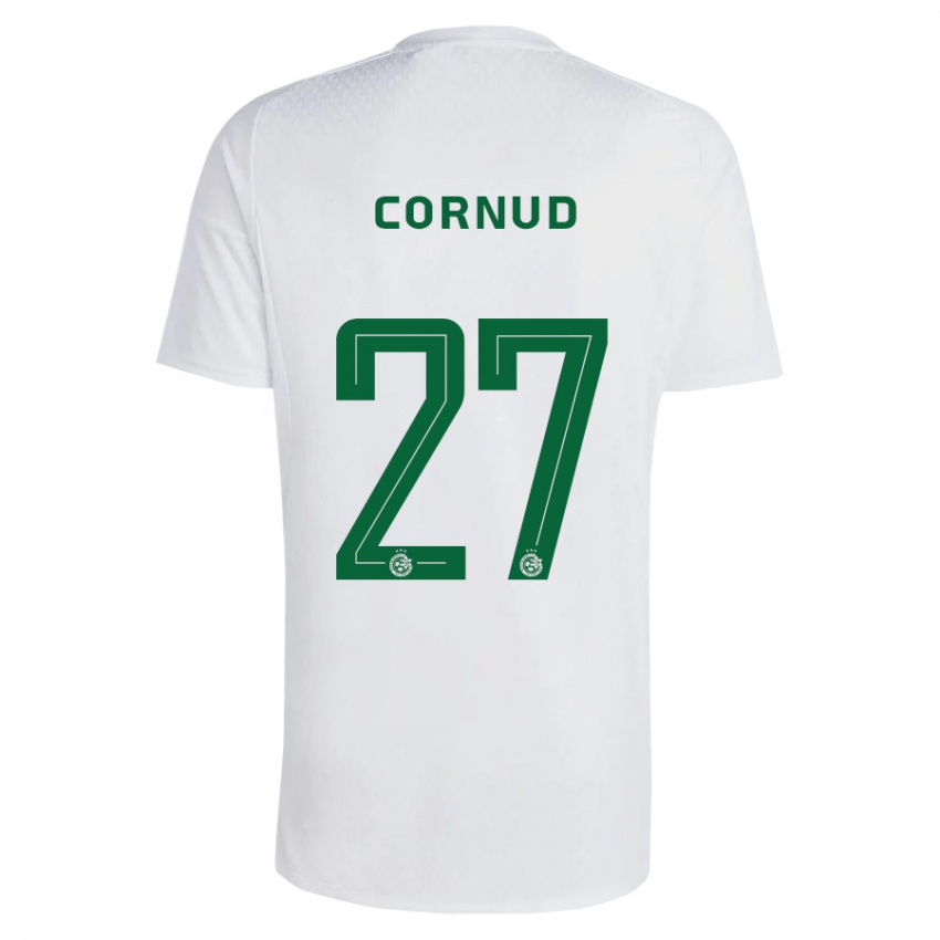 Dames Pierre Cornud #27 Groen Blauw Uitshirt Uittenue 2023/24 T-Shirt
