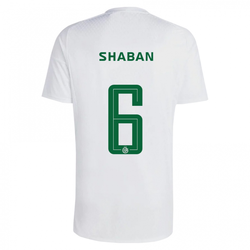 Dames Loay Shaban #6 Groen Blauw Uitshirt Uittenue 2023/24 T-Shirt