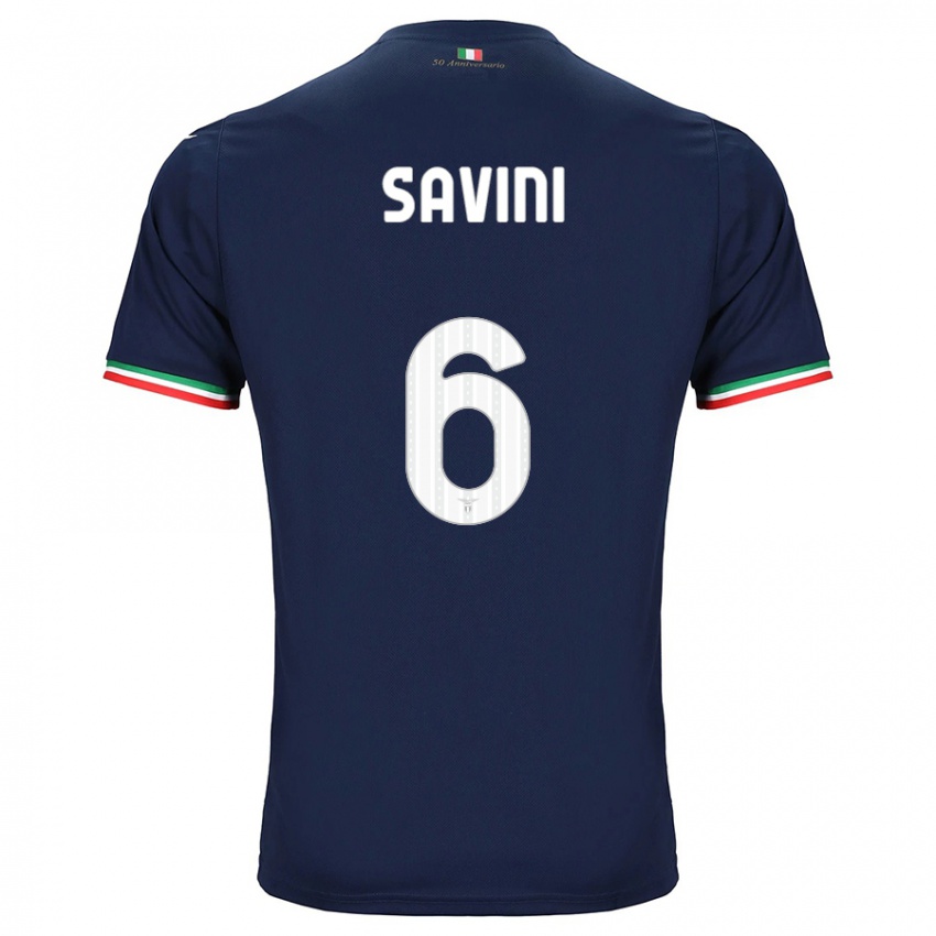 Dames Federica Savini #6 Marine Uitshirt Uittenue 2023/24 T-Shirt