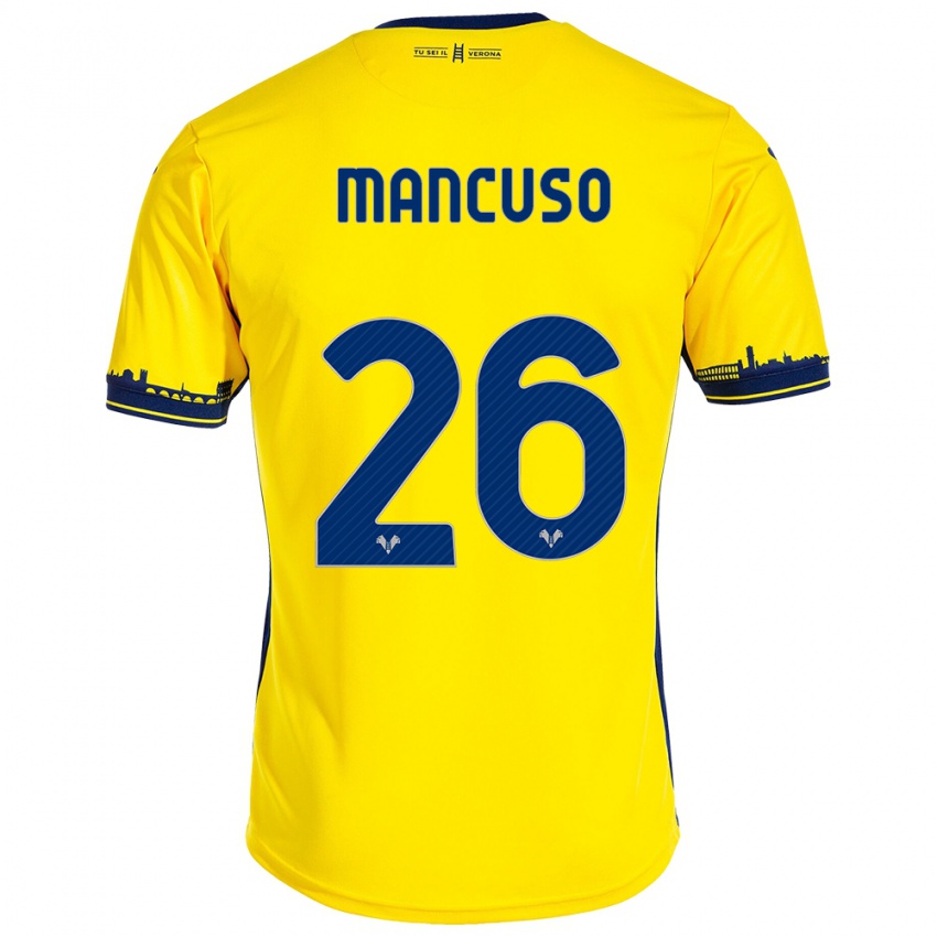 Dames Giulia Mancuso #26 Geel Uitshirt Uittenue 2023/24 T-Shirt