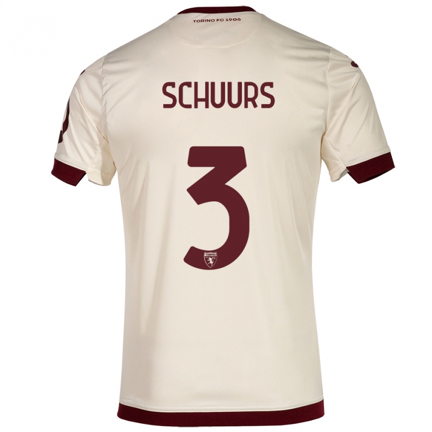 Dames Perr Schuurs #3 Champagne Uitshirt Uittenue 2023/24 T-Shirt