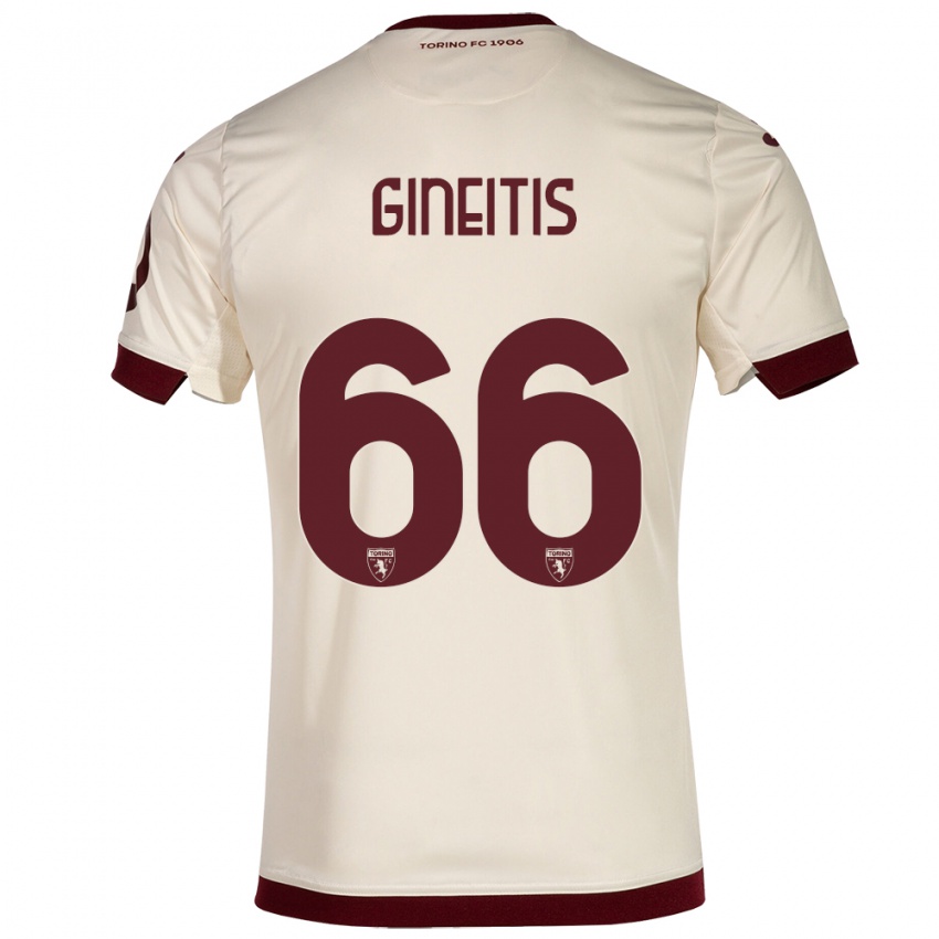 Dames Gvidas Gineitis #66 Champagne Uitshirt Uittenue 2023/24 T-Shirt