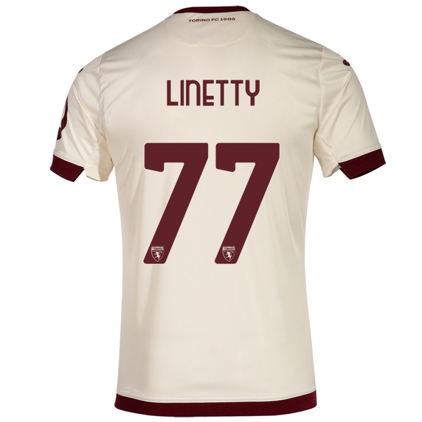 Dames Karol Linetty #77 Champagne Uitshirt Uittenue 2023/24 T-Shirt